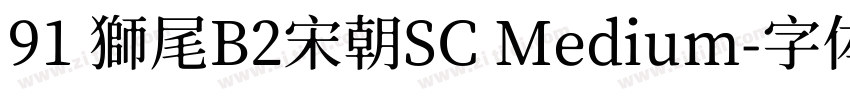 91 獅尾B2宋朝SC Medium字体转换